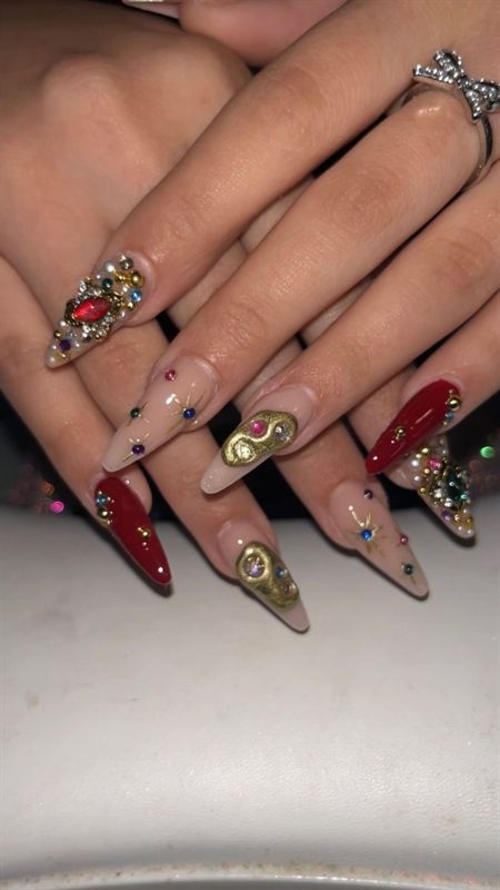 Nails by Malani - Jeweled Stiletto